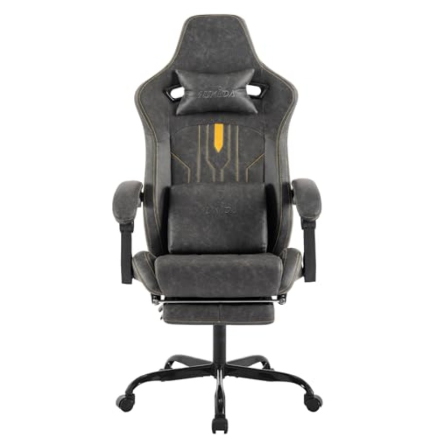 Massage - Sedia da gaming con poggiapiedi, ideale