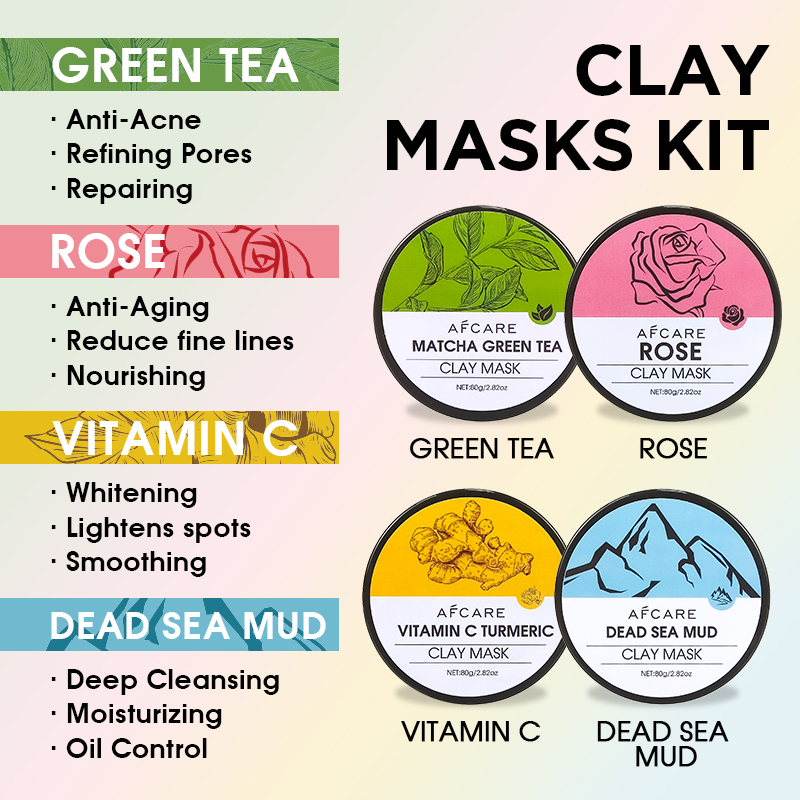 Set di 4 Maschere Viso in Argi - Green Tea Cleansing Clay Mask recensione e prezzo